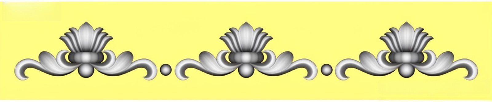 Mix - MIX-84 Classic Floral Ornament Border 3D Relief Carving Design